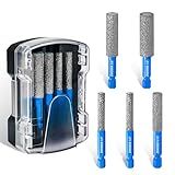 ZNXIMER Diamond Drill Bits Set, 5pcs Tile Drill Bits for Ceramic Glass Porcelain Marble Granite, with Versatile Drilling and Milling
