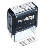 ExcelMark Custom Rubber Stamp – Clean & Easy Stamping – Personalized Self-Inking Stamp (Medium)