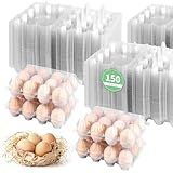 ZHIGLMYD 50 Pack 12 Count Plastic Egg Cartons - Bulk Cheap Clear Reusable Egg Containers for Chicken Eggs, Dozen Egg Storage Solutions. (50)