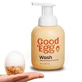GoodEgg Organic Egg Cleaner for Farm Fresh Eggs, Food-Grade, Non-Toxic, Chicken Coop Accessories, Egg Washing Solution, USA-Made Foaming Pump, Refillable 12floz Bottle, As Seen On Shark Tank