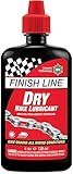 Finish Line Dry Bike Chain Lube, 4 oz Squeeze Bottle - Ceramic Dry Wax Lubricant, Dirt and Dust Resistant
