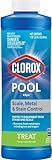 Clorox® Pool&Spa™ Swimming Pool Scale, Metal & Stain Control, Prevents Metal Stains and Scale Formation, Removes Metal Stains, 1 Quart (Pack of 1)