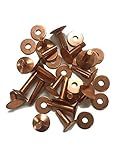 Copper Rivets & Burrs, 7/8", No. 9, ¼lb ≈ 26 Sets, Rust-Proof, Ideal for Belts, Collars, Leather-Crafting, Tack Repairs