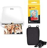 KODAK Step Wireless Mobile Photo Mini Printer (White) Go Bundle
