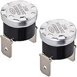 BlueStars 661566 Dishwasher High Limit Thermostat - Compatible with Whirlpool Kenmore KitchenAid Amana Maytag Dishwashers - Replaces WP661566 3371618 W10339474 AP6010246 PS11743423 - PACK OF 2