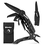 DURATECH 11-in-1 Multitool Knife, Gift for Men, Stainless Steel Multi Tool Pocket Knife with Large Blade, Pliers, Screwdrivers, Saw, EDC Multitool with Oxford Sheath for Outdoor, Camping, Survival