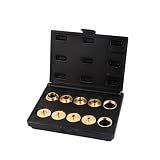 O'SKOOL Router Bushing Set, Brass Template Guide Bushings, 10-Piece