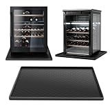Mini Fridge Silicone Mat with Raised Edges 19.7"x19.7"x0.4", Silicone Mat for Mini Fridge Non-Slip Drip Pan, Appliance Protector for Refrigerators Washers Wine Cabinet Carpets Dryers Fridge Mats