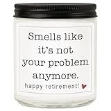 RIZOOCE Retirement Gifts for Woman Men, Happy 2025 Retirement Candle, Funny Retired Farewell Gifts for Coworkers, Teacher, Nurse, Boss, Friends - Lavender Scented (7oz)