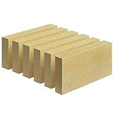 Fire Bricks, FireBrick, High Temperature Insulated Firebricks for Wood Stoves, Fireplaces, Size 9" X 4-1/2" X 1-1/4", Pack of 6, Wood Stove Bricks, Fireplace Brick