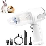 Lyrzzey Guinea Pig Poop Spot Vacuum – Mini Cordless Assistant for Daily Cage Corner Cleanup of Guinea Pig, Rabbit, Hamster, Chinchilla, Reptile, Bird & Small Animals – White