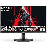 KOORUI 24.5 Inch Gaming Monitor 200Hz, 1ms, FHD(1920 * 1080p) IPS Display, HDR400, 90% DCI-P3 Color Gamut with Adaptive Sync, HDMI & DP Port, Black, G2511P