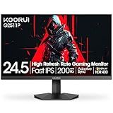 KOORUI 24.5 Inch Gaming Monitor 200Hz, 1ms, FHD(1920 * 1080p) IPS Display, HDR400, 90% DCI-P3 Color Gamut with Adaptive Sync, HDMI & DP Port, Black, G2511P