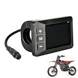Display Screen Replacement for Yozma IN10 for Yozma in 10 Electric Dirt Bike E-Bike LCD Display with 3 Function Keys, for Check Riding Data, Speedometers Off-Road Motorcycle Accessories