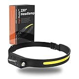 NightBuddy The Original LED Headlamp Rechargeable Flashlight for Adults Camping Essentials Backpacking Lights 4X Brighter Other Headlight Headband Lamp 5 Light Modes Hiking Gear Must Haves (Headlamp)