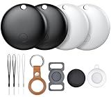 Air Tracker Tags-4 Pack, Smart Trackers, Item Locator Tags Works with Apple Find My | iOS Only | 4 Different Cases | Replaceable Battery | Water-Resistant | Item Finder for Key, Luggage,Backpack,Bike