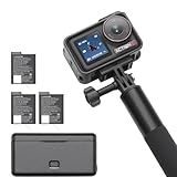 DJI Osmo Action 5 Pro Adventure Combo, Action Camera 4K with 1/1.3" Sensor, 12h Extended Battery Life with 3 Batteries, Stabilization, Dual OLED Touchscreens, Mini Action Camera for Travel, Vlog