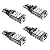 Wevdn 4 PCS LED Reverse Lights, T15 4014 45SMD Back Up Light Turn Signal Bulb, 6500K Super Bright Stop Light Bulbs Brake Lights for Cars Trucks RVs, Universal Car Accessories (Red)