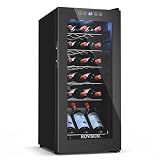 ROVSUN 18 Bottle Wine Fridge, Freestanding Compressor Wine Cooler Refrigerator, Beverage Wine Chiller with Digital Temperature Control & Double-layer Glass Door for Red White Wine, Champagne, Beer