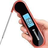 0.5 Sec Instant Read Meat Thermometer Digital for Cooking, Red