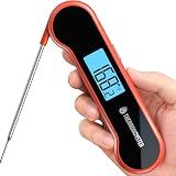 0.5 Sec Instant Read Meat Thermometer Digital for Cooking, Red