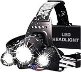DanForce Headlamp. USB Rechargeable LED Head Lamp. Ultra Bright LUMINUS 1080 Lumen Headlamp Flashlight + Red Light. HeadLamps for Adults, Camping, Outdoors & Hard Hat Light. Zoomable IPX54 Headlight