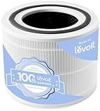 LEVOIT Genuine Core 300-P, RF and S Replacement Filter, Supports HEPA Sleep Mode, High-Efficiency Activated Carbon for Removal of Smoke, Odor, Allergens, Pollen,1 Pack, white