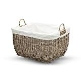 KOUBOO Rattan Rectangular Laundry Basket, Handmade, Removable Liner, Laundry Basket, Bathroom, Bedroom, Kids Room, Nursery, Home Essentials