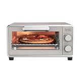 BLACK+DECKER Crisp N Bake™ PRO 4-Slice Digital Air Fry Toaster Oven, 5 Cooking Functions, Convection Countertop Oven, Fits 10” Pizza or 9” Cake Pan, 30-Minute Timer + Stay On, Stainless Steel Accents