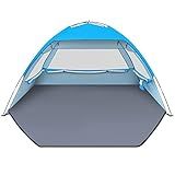 Gorich Beach Tent, Beach Shade Tent for 3 Person with UPF 50+ UV Protection, Portable Beach Tent Sun Shelter Canopy, Lightweight & Easy Setup Cabana Beach Tent, Blue
