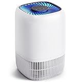 Air Purifiers for Home with H13 True HEPA Filter Up to 1076 Ft² for Pet Hair, Odors, Pollen, Smoke, Compact Air Cleaner with 3 Speeds, Timer, Aroma Quiet 360°Intake Filter, White