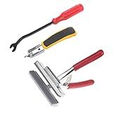 Canvas Stretcher Pliers, Professional Canvas Pliers Set with Staple Remover and Tack Puller, Heavy Duty Canvas Stretcher with 4-3/4" (12cm) Wide Grip for Canvas Stretching, Framing, Upholstery