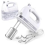 Lord Eagle Hand Mixer Electric Handheld 400W, 5-Speed Lightweight Kitchen Mixer with Storage Case, 5 Stainless Steel Attachments for Baking Cake Egg Cream Food Beater, Turbo+Eject Button
