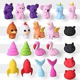 Mr. Pen- Animal Topper Erasers, 22 Pack, 8 Pack Take Apart Animal Erasers, Pencil Toppers, Pencil Erasers Toppers for Kids