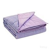 Satwip Weighted Blanket Queen Size 15 LBS, Cooling Weighted Blanket for Hot Sleepers, Cool Moire Jersey with Soft Breathable Sanded, 60 x 80 inches 15 Pounds, Purple