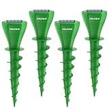 Solar Powered Mole Repellent, 4 Pack Ultrasonic Vole Repeller Outdoor, IP65 Waterproof Snake Deterrent, Gopher Remover Devices, Skunk, Groundhog Repellent for Yard, Garden, Lawn