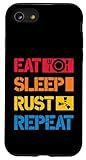 EAT SLEEP RUST REPEAT funny programmer coder programming Case for iPhone SE (2020) / 7 / 8