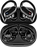 Wireless Earbuds, Bluetooth 5.4 Headphones, True Wireless Stereo Sound Earphones with Noise Cancelling Mic, Fast Charging, IPX7 Waterproof, Comfort Fit Ear Buds for Sports/Workouts/Travel (Deep Black)