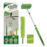 Blade Maid Ceiling Fan Blade Cleaner & Flexible Dusting Brush | Extendable Pole for High Ceilings, Reusable Microfiber Pads, Wall Duster, Removes Cobwebs| Size 3 feet (Pack of 1)