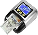 CHTEJA N60A Rechargeable Counterfeit Bill Detector Machine with UV/MG/IR/RGB/Size 5 Advanced Detection, Portable&Compact, Automatic All Direction USD & Euro Value Counting