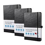 Blood Pressure Log Book 3-Pack, A5 Health Journal for Seniors & Caregivers