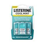 Listerine PocketPaks Cool Mint Breath Strips, Portable Pocket-Sized Oral Care Mouth Freshener, Dissolving Strips Kill 99% of Bad Breath Germs, Sugar Free, 3 x 24-Strip Packs
