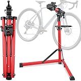 GOEHNER's Upgrade 2.0 Bike Repair Stand (Max 110 lbs) – Portable Aluminum Bicycle Workstand for Electric, Mountain, and Road Bikes