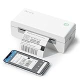 Gloryang Bluetooth Thermal Shipping Label Printer, 4X6 Inkless Label Machine for iOS, Android, Laptop, Wireless Printer for Small Business, Compatible with Amazon, UPS, Shopify, White