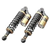 Newsmarts 2pcs 12.5" 320mm Motorcycle Air Shock Absorbers Rear Nitrogen Suspension for HONDA for Suzuki for Yamaha for Kawasaki for UTV ATV Go Kart Quad Dirt Sport Bikes, Gold and Black