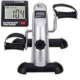Mini Exercise Bike, himaly Under Desk Bike Pedal Exerciser Portable Foot Cycle Arm & Leg Peddler Machine with LCD Screen Displays