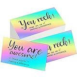 180 Pieces Appreciation Cards You Are Awesome Cards Reflective Holographic Silver Thank You Note Cards Recognition Postcards for Employees, Volunteers, Nurses, Doctor, Teachers, Students, 2 x 3.6 Inch