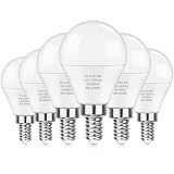 MAXvolador E12 LED 60W Equivalent Daylight White 5000K Ceiling Fan Bulbs, 600LM CRI 85+ Candelabra Bulbs Small Base, 6W Non-Dimmable, Pack of 6