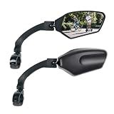 TXZSXS Adjustable Handlebar Bike Mirrors, Left & Right Bicycle Mirror Set,Universal Bike Mirrors,HD Shatterproof Mirror, 360° Rotatable, Compatible with MTB, E-bikes, Bicycle,Scooter(1 Pair)