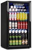 Icyglee 126 Can Mini Fridge, 3.2 Cu.Ft Beverage Refrigerator, Drink Cooler